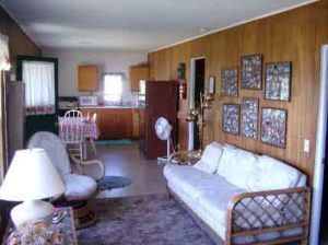 Cabin 7 living room with lake views