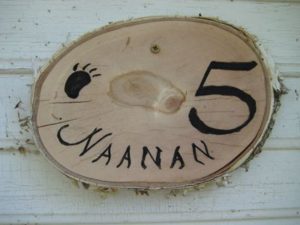 Hand-painted Wabana Lake rock