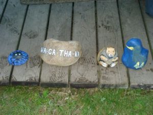 Hand-painted WA‑GA‑THA‑KA rocks