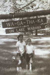Historic black-and-white WA‑GA‑THA‑KA Resort sign photo
